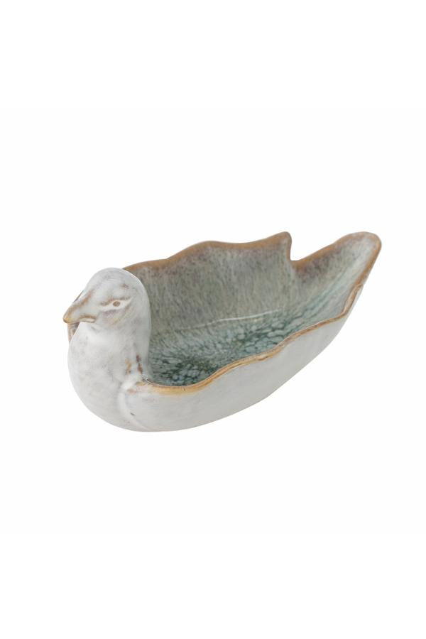 Creative Collection Chirp Bowl, Green, Stoneware