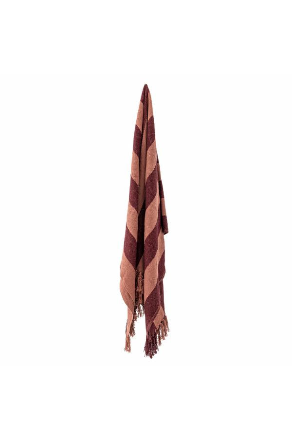 Bloomingville Frello Throw, Red, Recycled Cotton