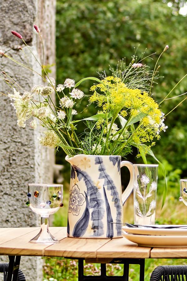 Bloomingville Anuuk Vase, Blue, Stoneware