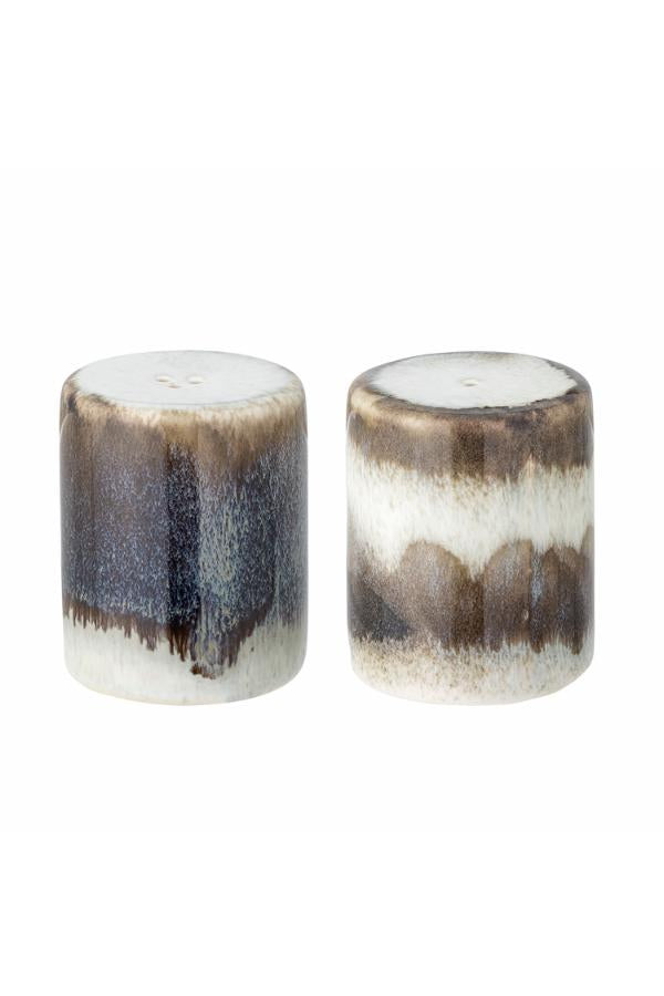Bloomingville Paula Salt & Pepper Shaker Set, Grey, Stoneware