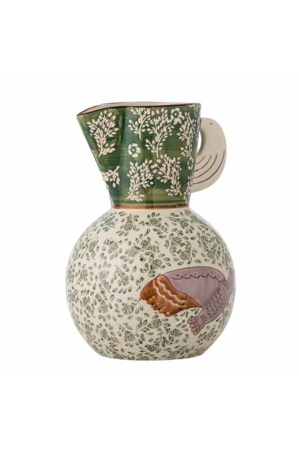 Bloomingville Hezha Jug, Green, Stoneware
