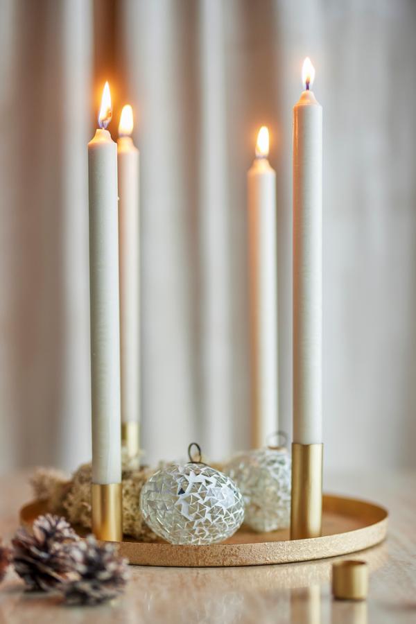 Bloomingville Maxime Candle Holder, Gold, Metal