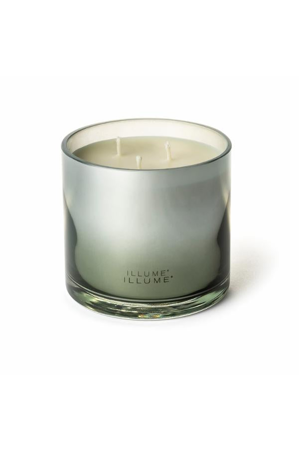Illume Fresh Sea Salt Statement Glass Candle, Blue,