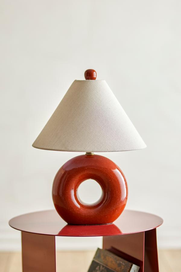 Bloomingville Panja Table lamp, Red, Stoneware
