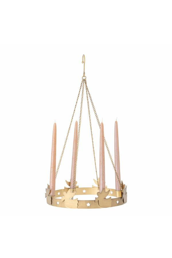 Bloomingville Elmir Advent Candle Holder, Gold, Metal