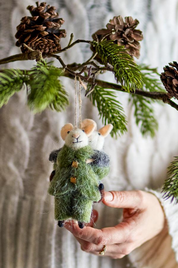 Bloomingville Peo Ornament, Green, Wool