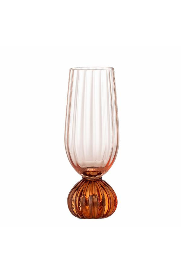 Bloomingville Taurin Champagne Glass, Rose, Glass