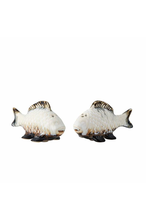 Creative Collection Chase Salt & Pepper Shaker Set, White, Stoneware