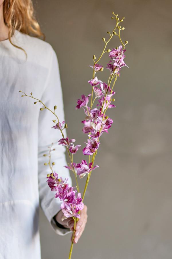 Bloomingville Orchid Stem, Rose, Artificial Flowers