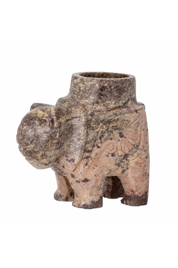 Bloomingville Novia Votive, Brown, Soapstone
