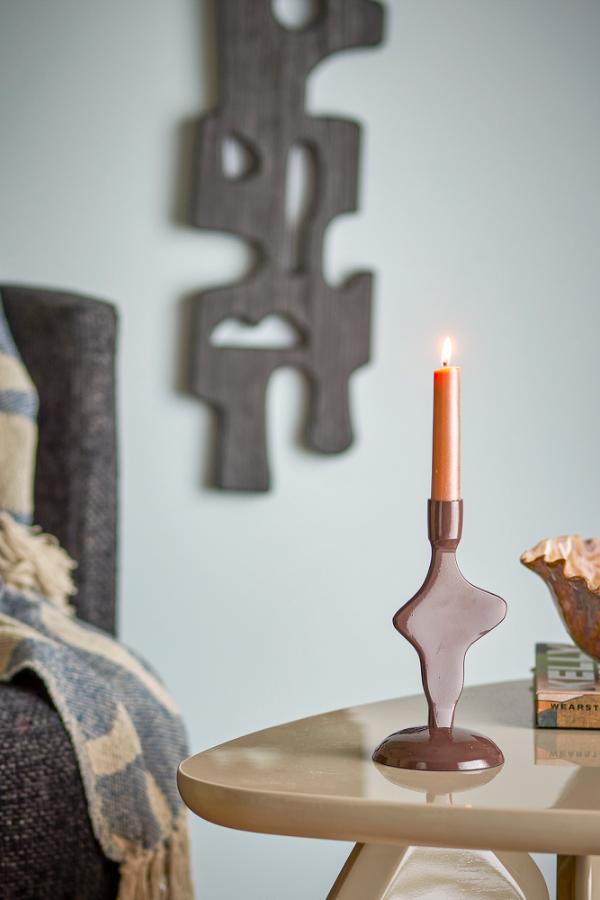 Bloomingville Cidra Candle Holder, Brown, Aluminum