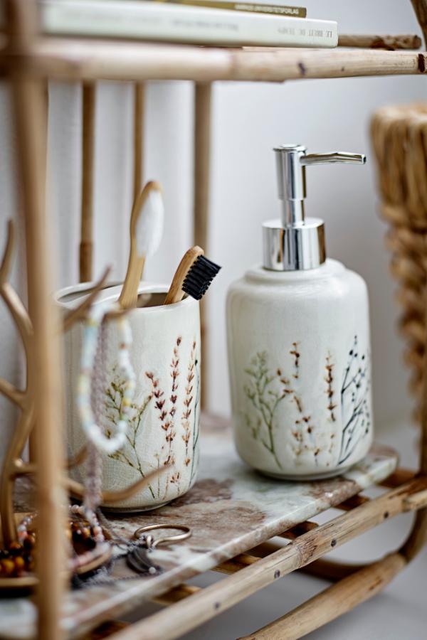 Bloomingville Bea Soap Dispenser Set, Nature, Stoneware