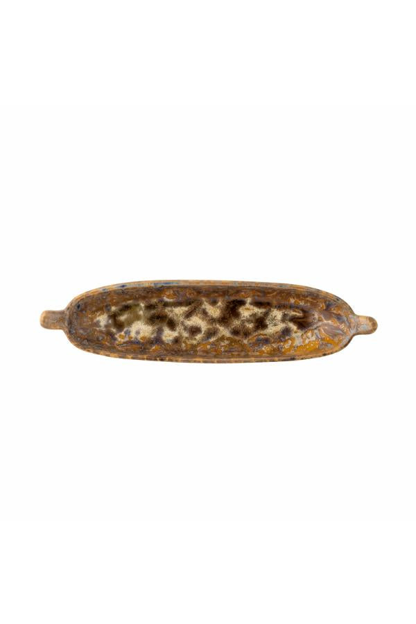Bloomingville Milani Serving Plate, Brown, Stoneware