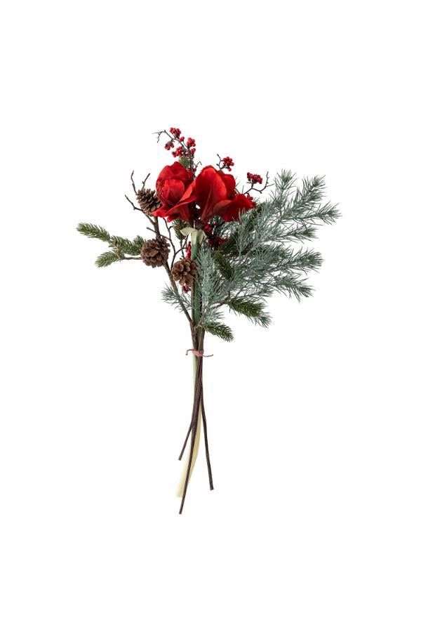 Bloomingville Rubia Bouquet, Red, Artificial Flowers