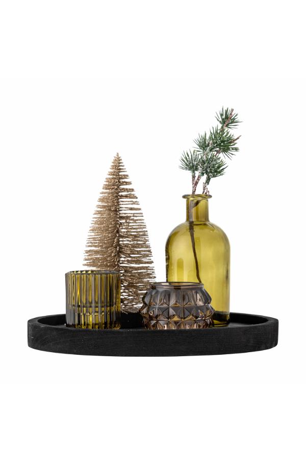 Bloomingville Sanga Tray w/Votive, Green, Glass