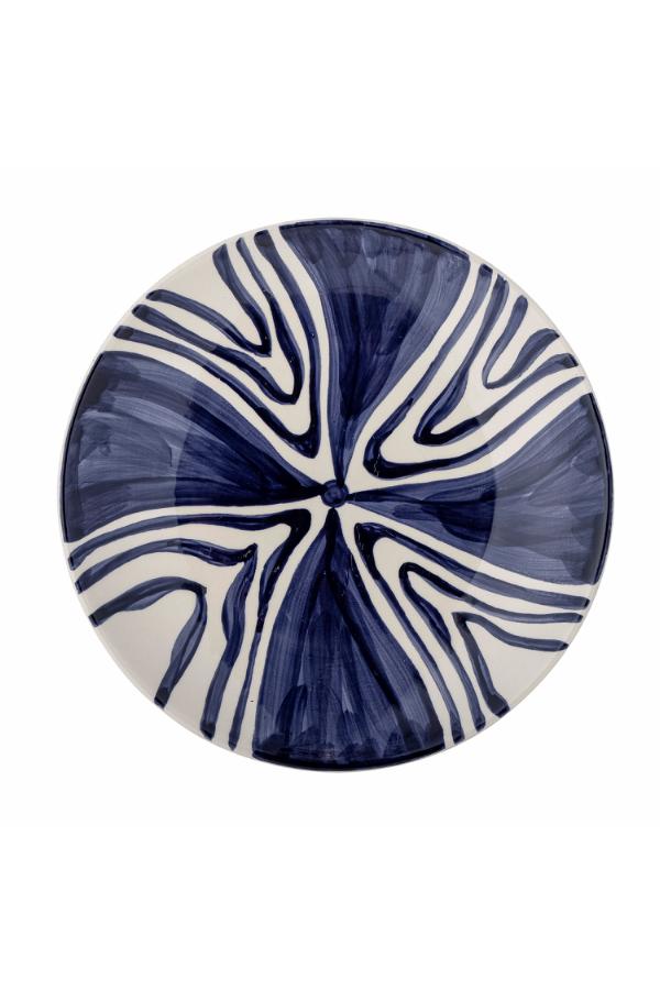 Bloomingville Shama Plate, Blue, Stoneware