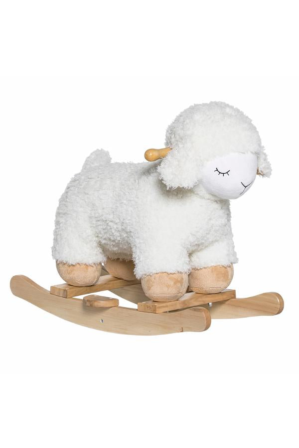 Bloomingville Mini Laasrith Rocking Toy, Sheep, White, Polyester