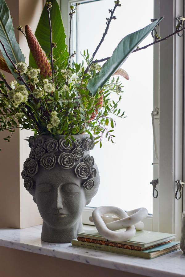 Bloomingville Akira Vase, Grey, Stoneware