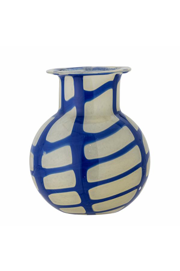 Bloomingville Kiran Vase, Blue, Glass