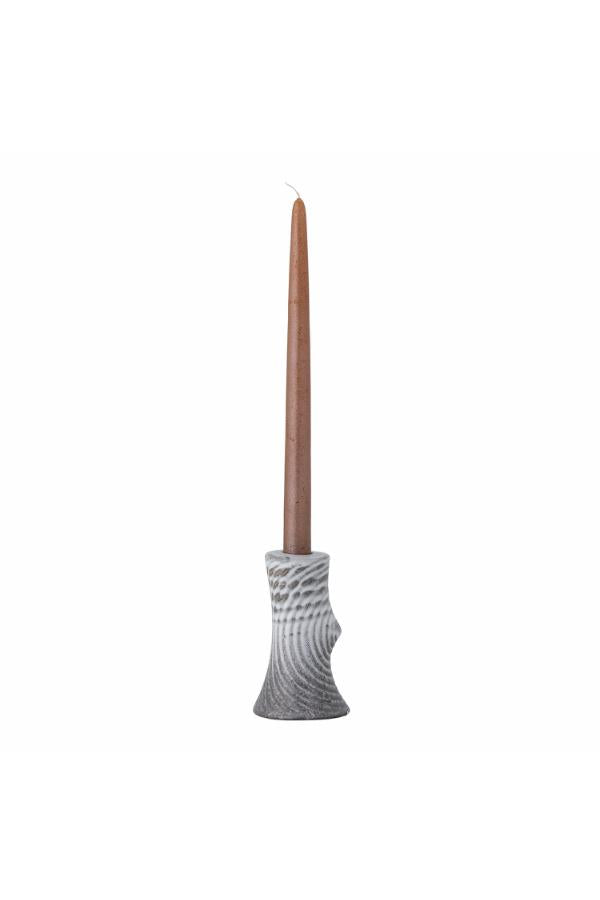 Bloomingville Raheem Candle Holder, Grey, Stoneware