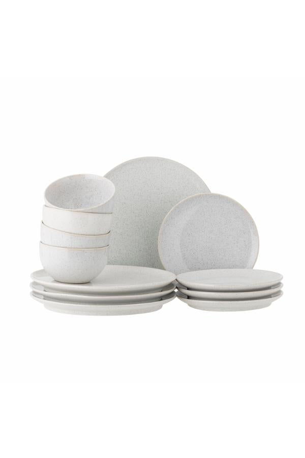 Bloomingville Addison Dinnerware Set, White, Stoneware