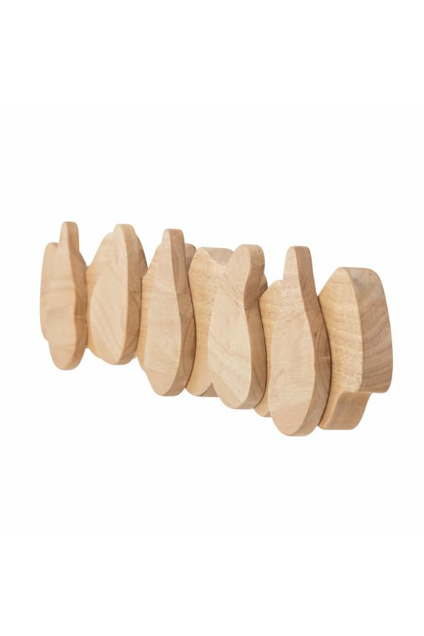 Bloomingville Ross Coat Rack, Nature, Rubberwood