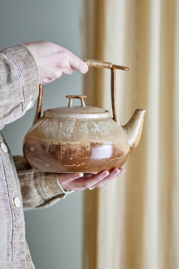 Bloomingville Ikigai Teapot, Brown, Stoneware