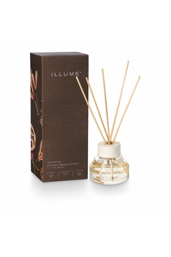 Illume Woodfire Scent Diffuser, Brown,