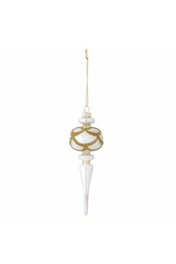 Bloomingville Hisar Ornament, White, Glass