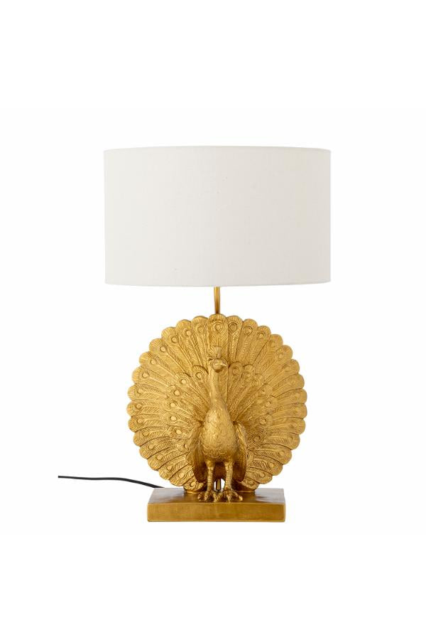 Creative Collection Peacock Table lamp, Gold, Polyresin