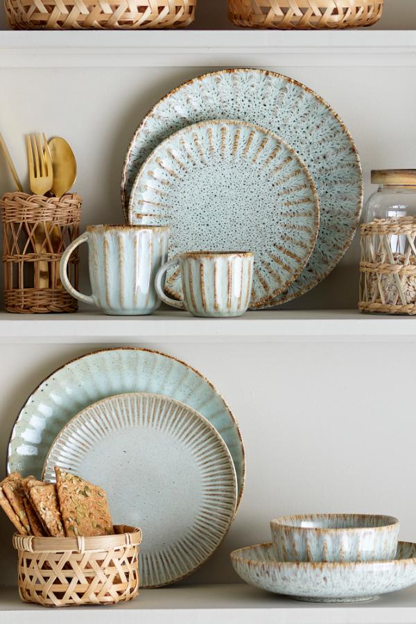 Creative Collection Fleur Plate, Nature, Stoneware