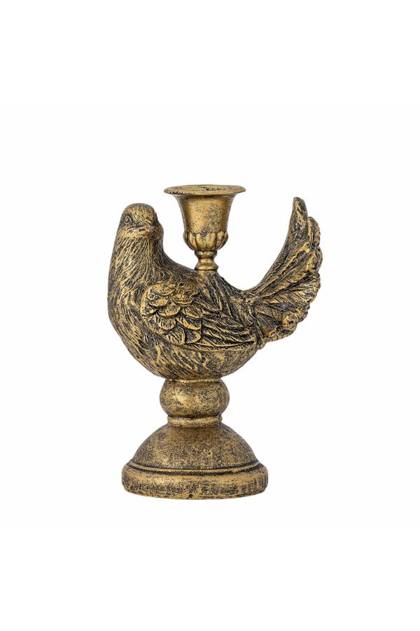 Bloomingville Fosna Candle Holder, Brass, Polyresin