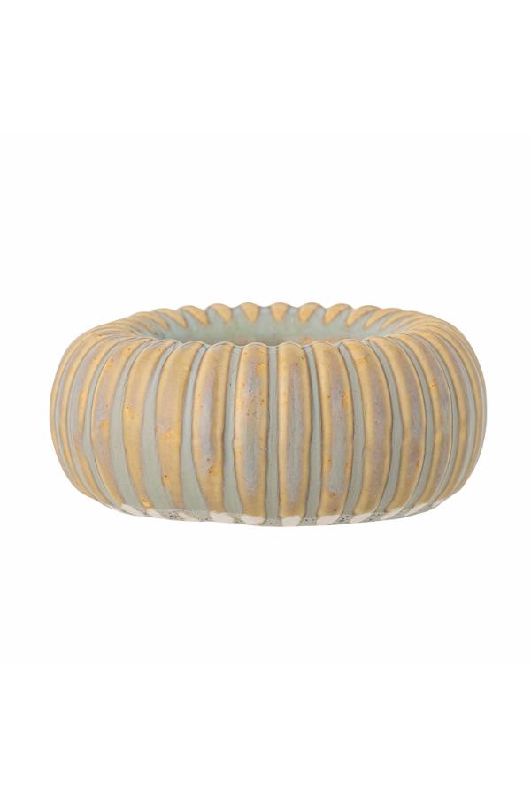Bloomingville Topeka Votive, Yellow, Stoneware