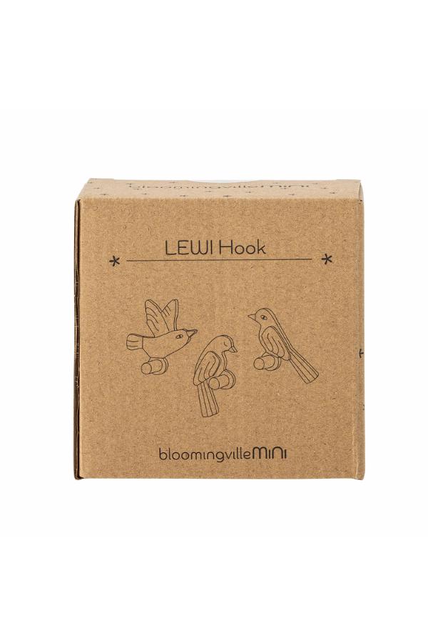 Bloomingville Mini Lewi Hook, Brown, FSC®100%, MDF