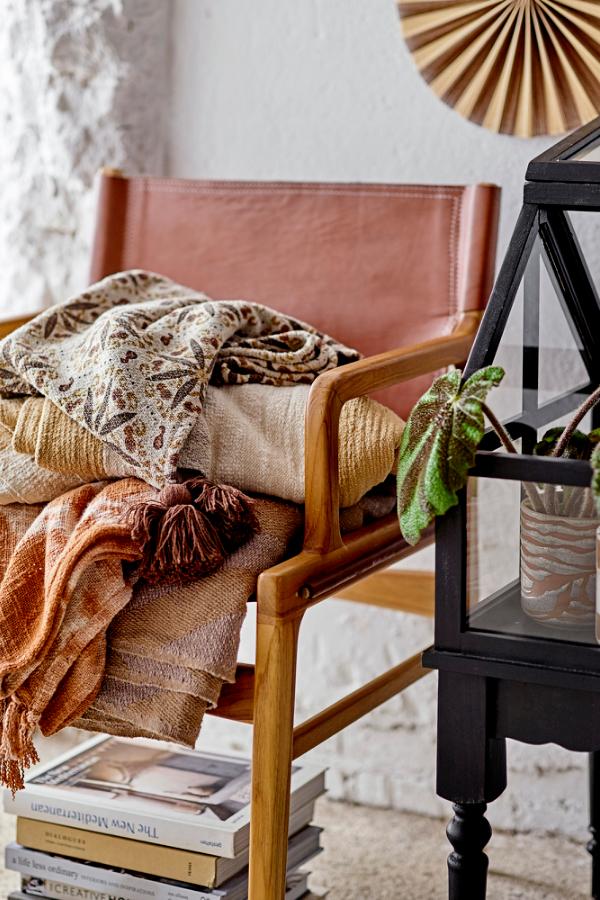 Bloomingville Ollie Lounge Chair, Brown, Leather
