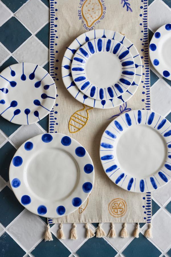 Creative Collection Linora Plate, Blue, Stoneware