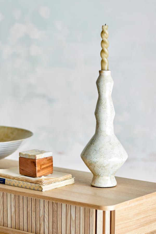 Bloomingville Bancroft Candle Holder, White, Terracotta