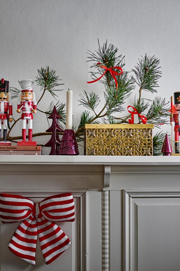Bloomingville Siffer Advent Candle Holder, Red, Polyresin