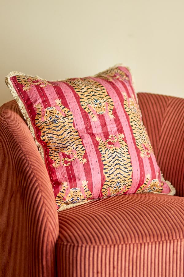 Bloomingville Poirino Cushion, Pink, Cotton