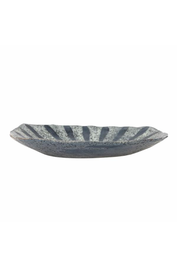 Creative Collection Ramie Serving Plate, Grey, Stoneware