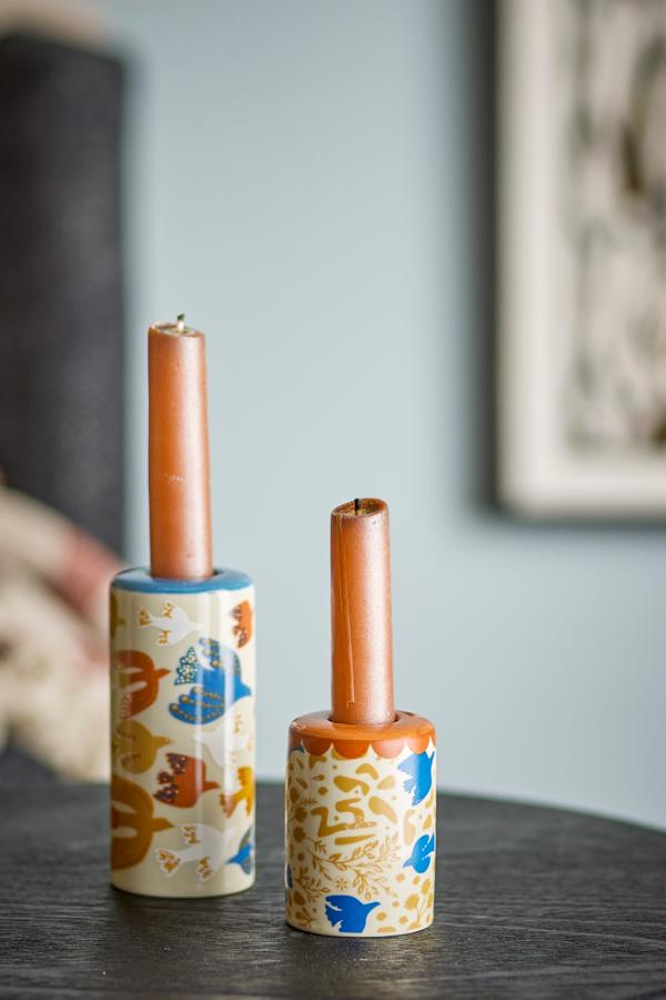 Bloomingville Anniversary Candle Holder, Multi, Stoneware