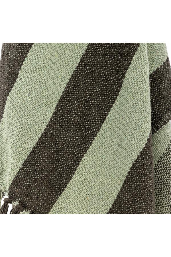 Bloomingville Frello Throw, Green, Recycled Cotton