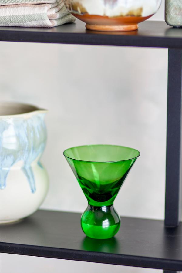 Bloomingville Corliss Cocktail Glass, Green, Glass