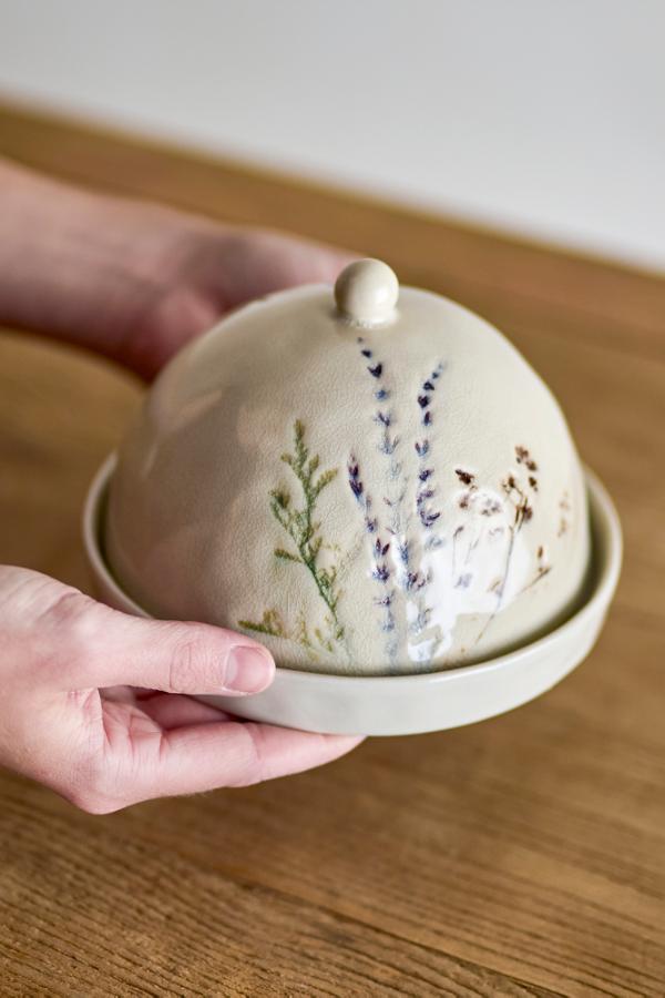 Bloomingville Bea Butter Box, Nature, Stoneware