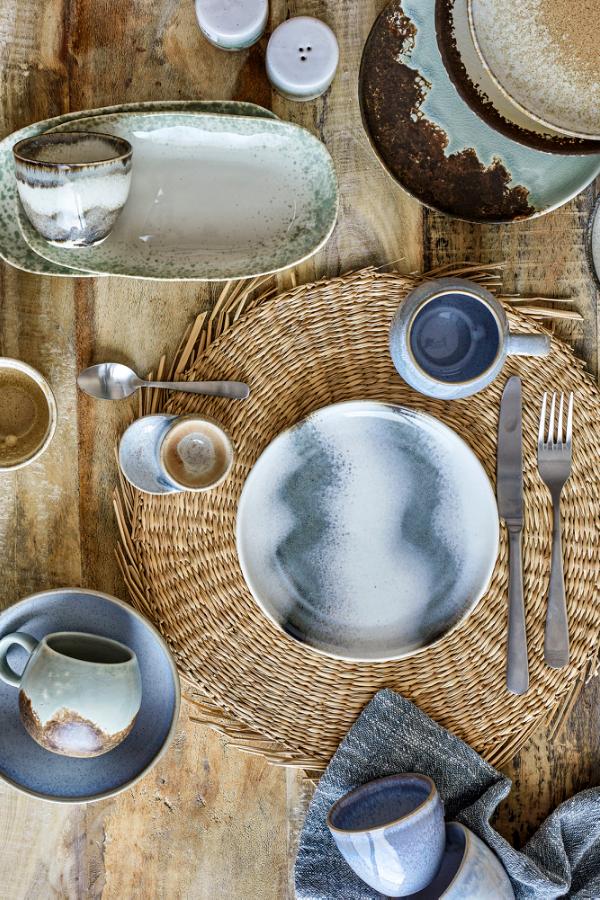 Bloomingville Paula Plate, Grey, Stoneware