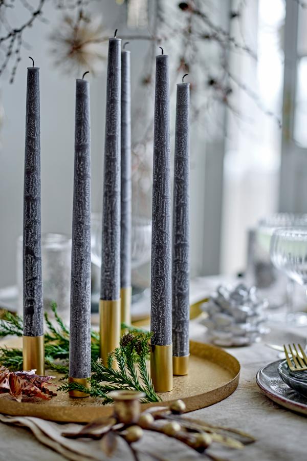 Bloomingville Maxime Candle Holder, Gold, Metal