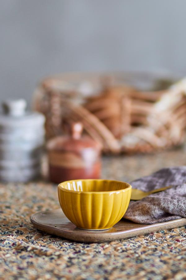 Bloomingville Latina Bowl, Yellow, Stoneware