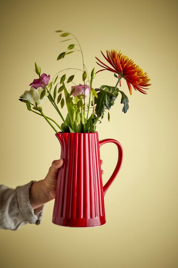 Bloomingville Latina Jug, Red, Stoneware