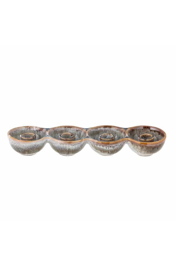 Bloomingville Kalia Advent Candle Holder, Brown, Stoneware