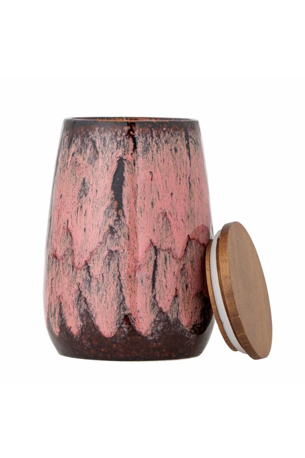 Creative Collection Rayen Jar w/Lid, Rose, Stoneware
